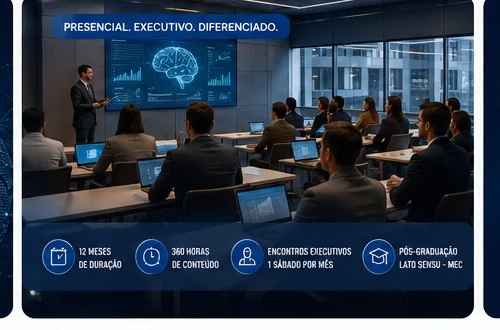 Aula presencial executiva sobre Inteligência Artificial para Negócios